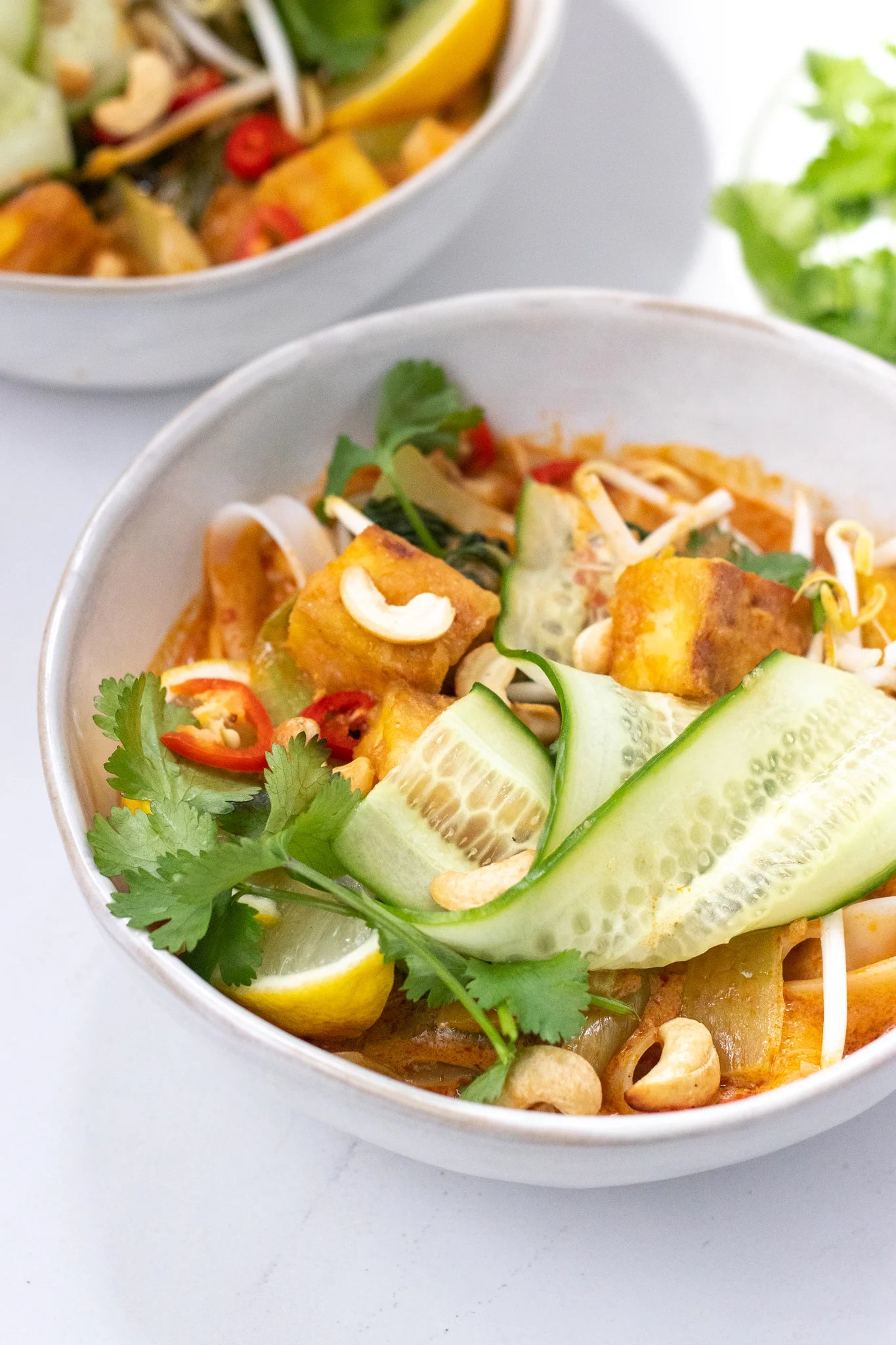 Vegan Laksa with Crispy Tofu